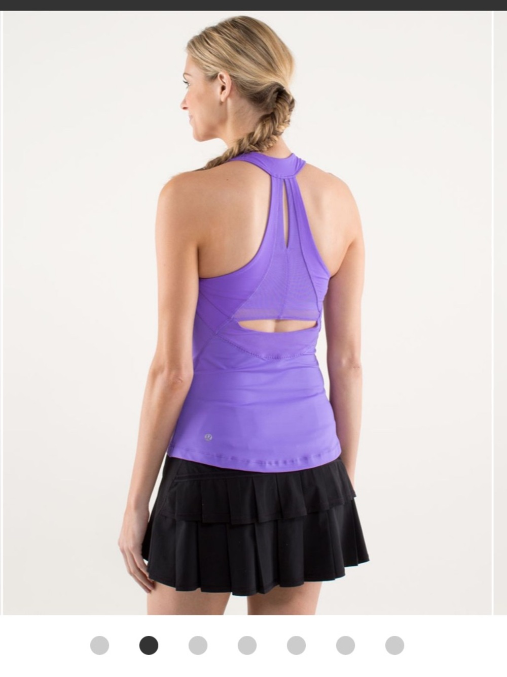 lululemon sz 10 Make It Count Tank Top Purple Racerback  cutout vtg 2013 workout